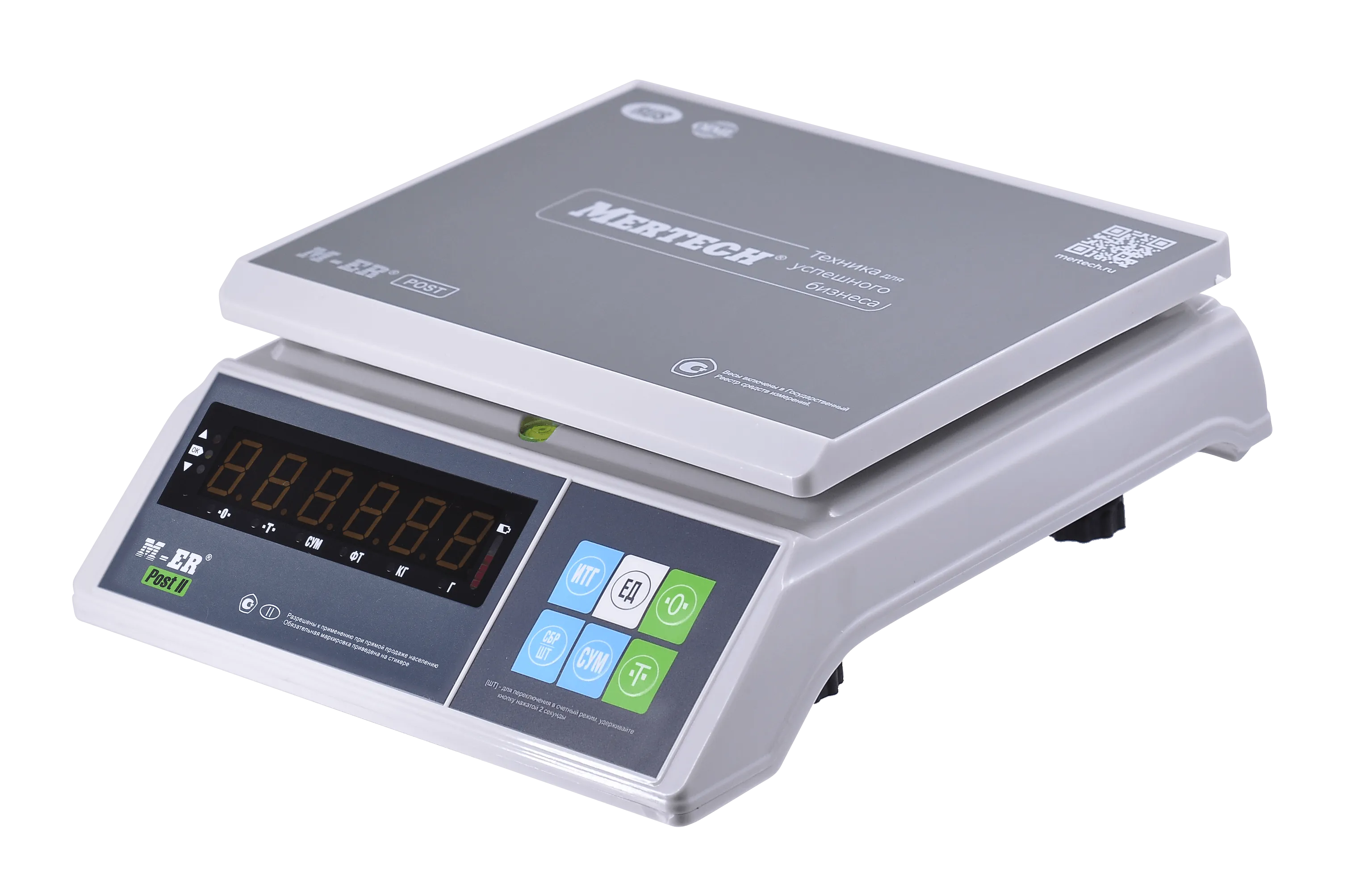 Порционные весы M-ER 326 AFU-15.1 "Post II" LED USB-COM (двойной дисплей)