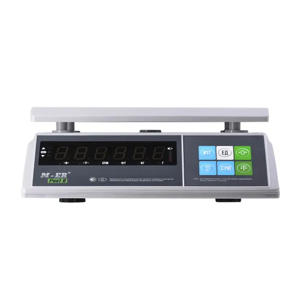 порционные весы m-er 326 afu-15.1 "post ii" led usb-com (двойной дисплей)