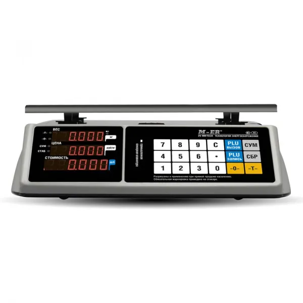 весы торговые m-er 328ac-32.5 led touch-m/ rs232,usb