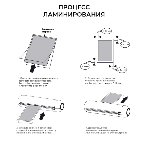 картинка ламинатор гелеос лм a4 мини белый (6 в 1) от магазина Формула Торговли